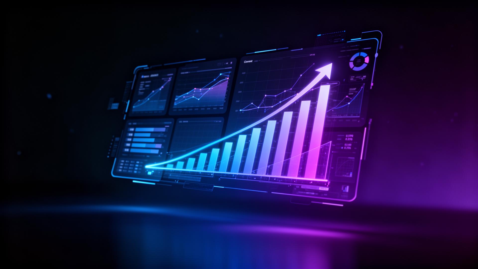 Analytics dashboard showing growth